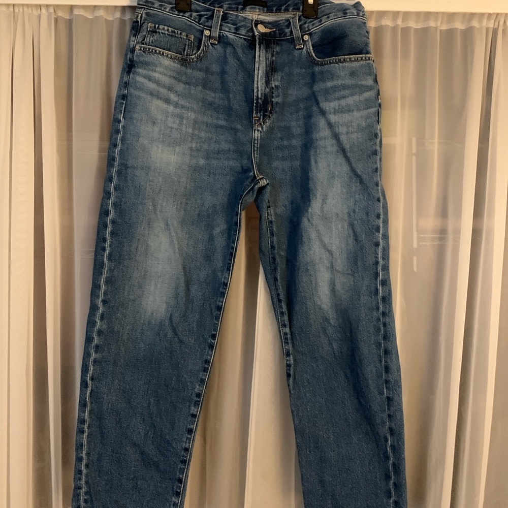 Uniqlo Blue Flare Wide Leg Jeans